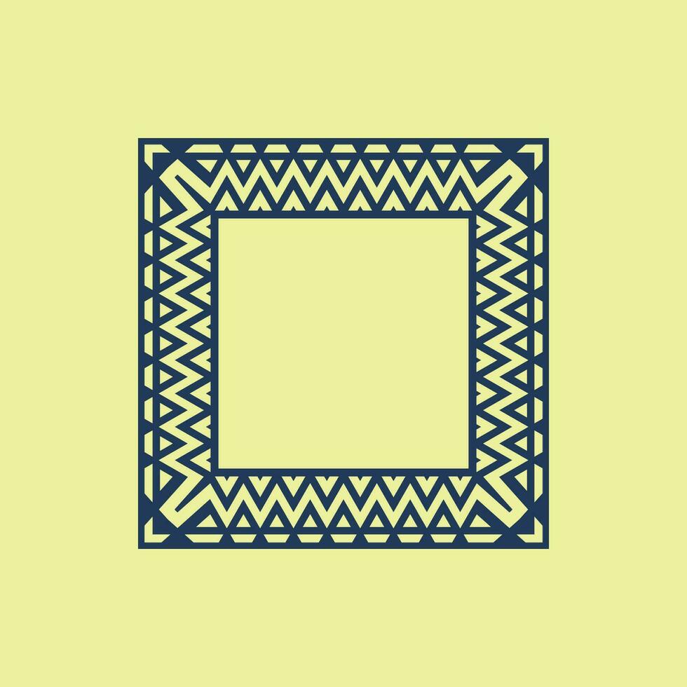 abstract art decorative square ornamental pattern frame vector