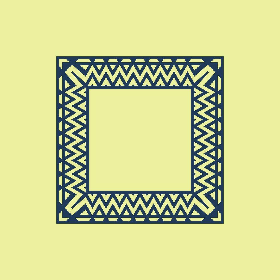 abstract art decorative square ornamental pattern frame vector