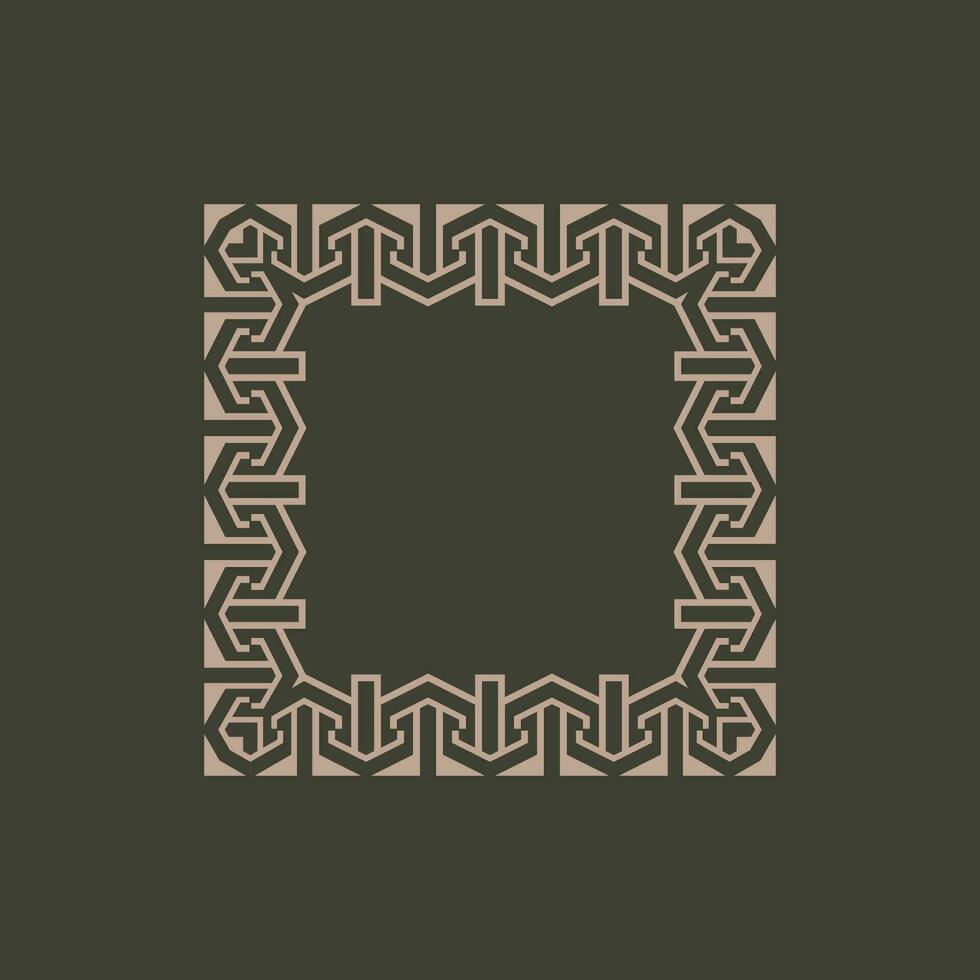 abstract art decorative square ornamental pattern frame vector