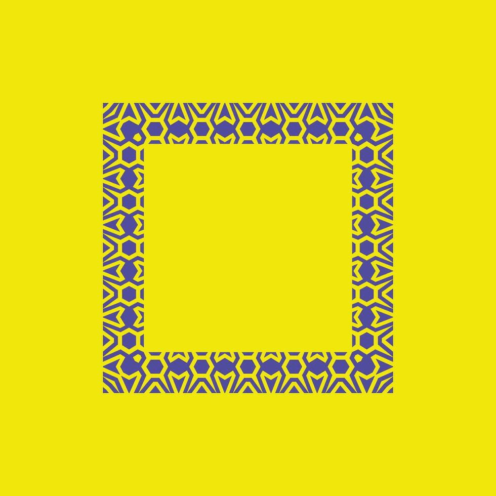 abstract art decorative square ornamental pattern frame vector