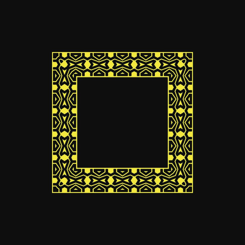 abstract art decorative square ornamental pattern frame vector