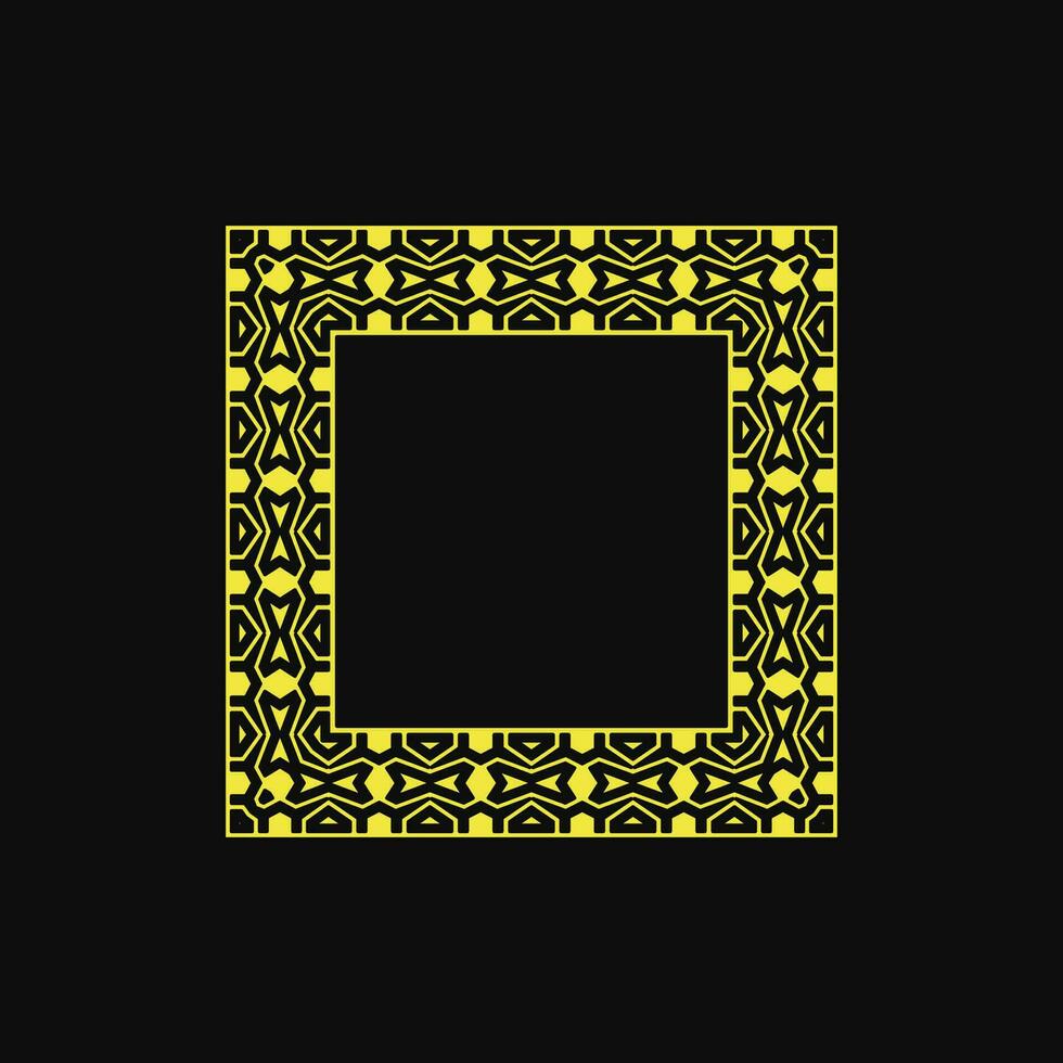 abstract art decorative square ornamental pattern frame vector