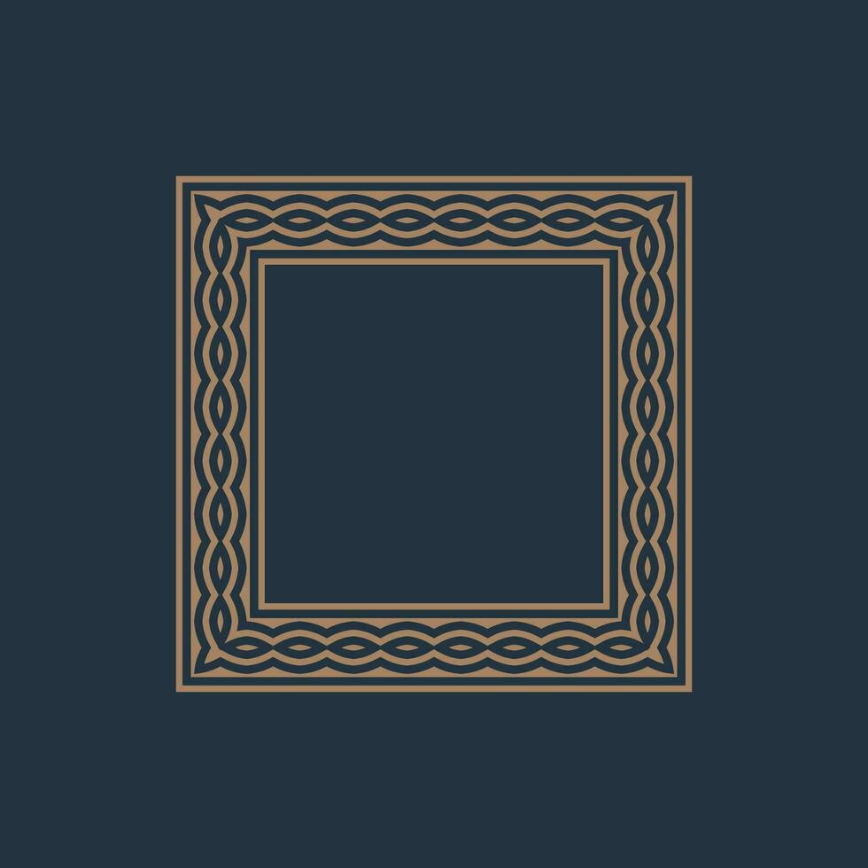 abstract art decorative square ornamental pattern frame vector