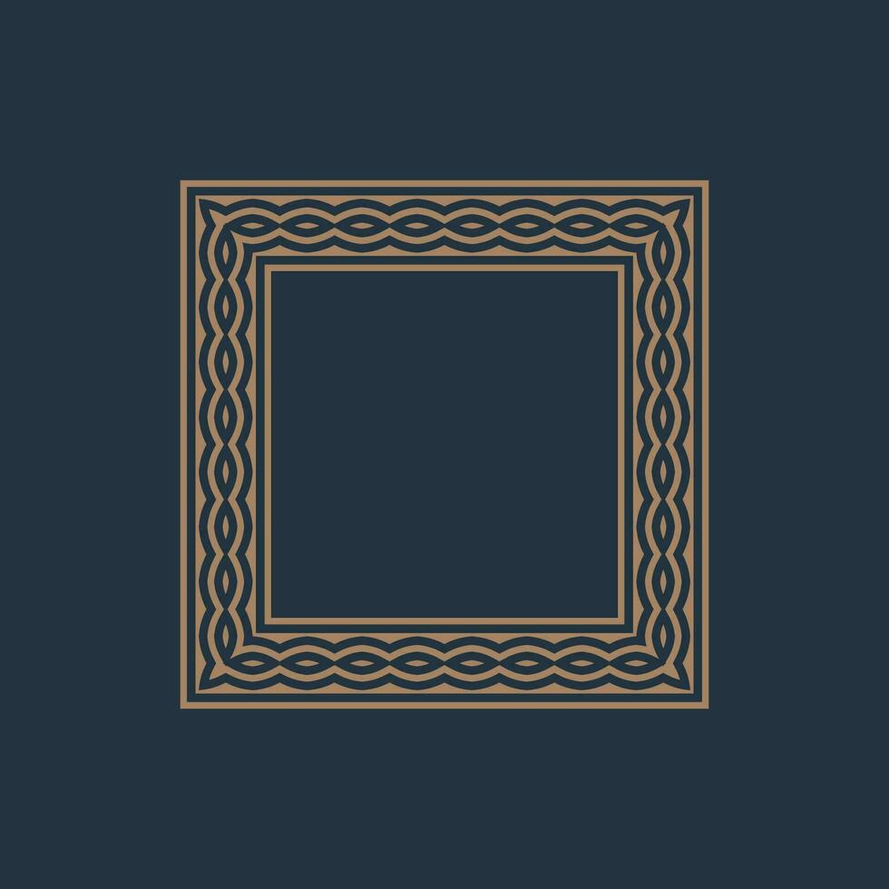 abstract art decorative square ornamental pattern frame vector