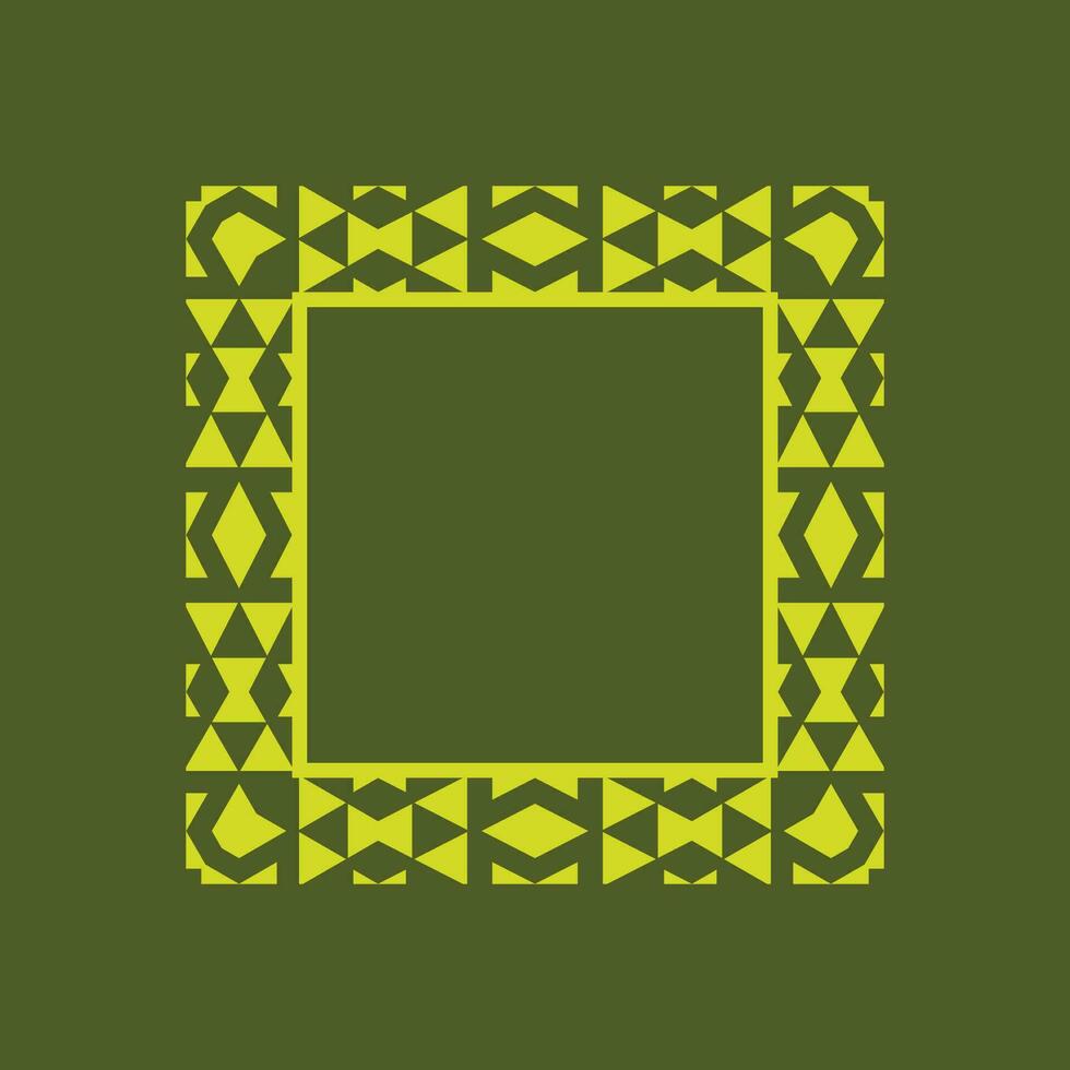 abstract art decorative square ornamental pattern frame vector