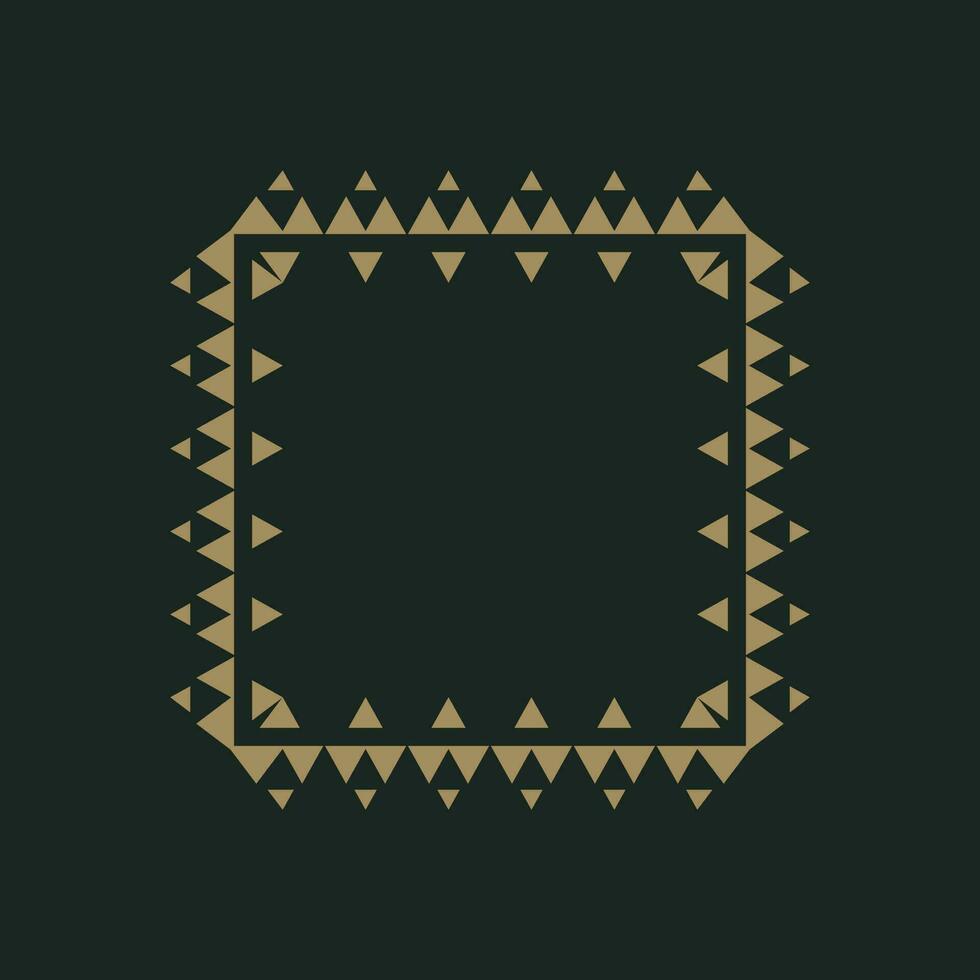 abstract art decorative square ornamental pattern frame vector