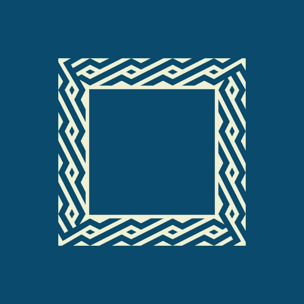 abstract art decorative square ornamental pattern frame vector