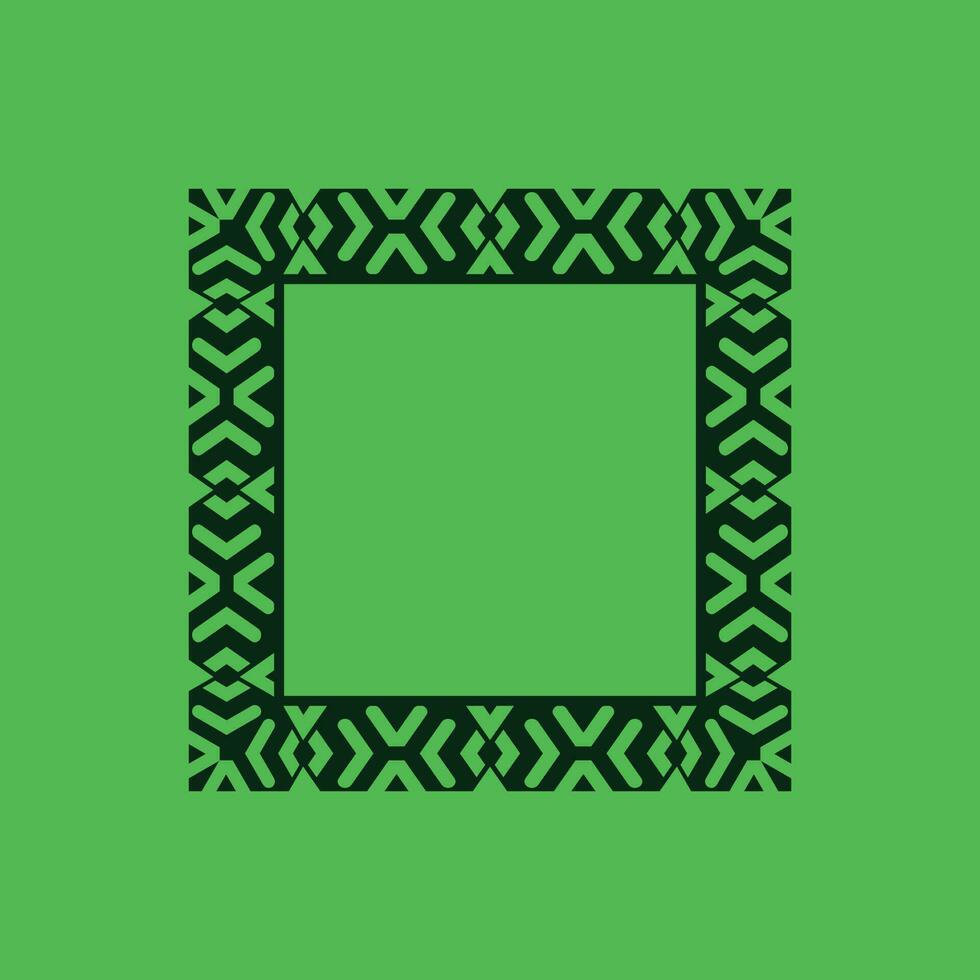 abstract art decorative square ornamental pattern frame vector