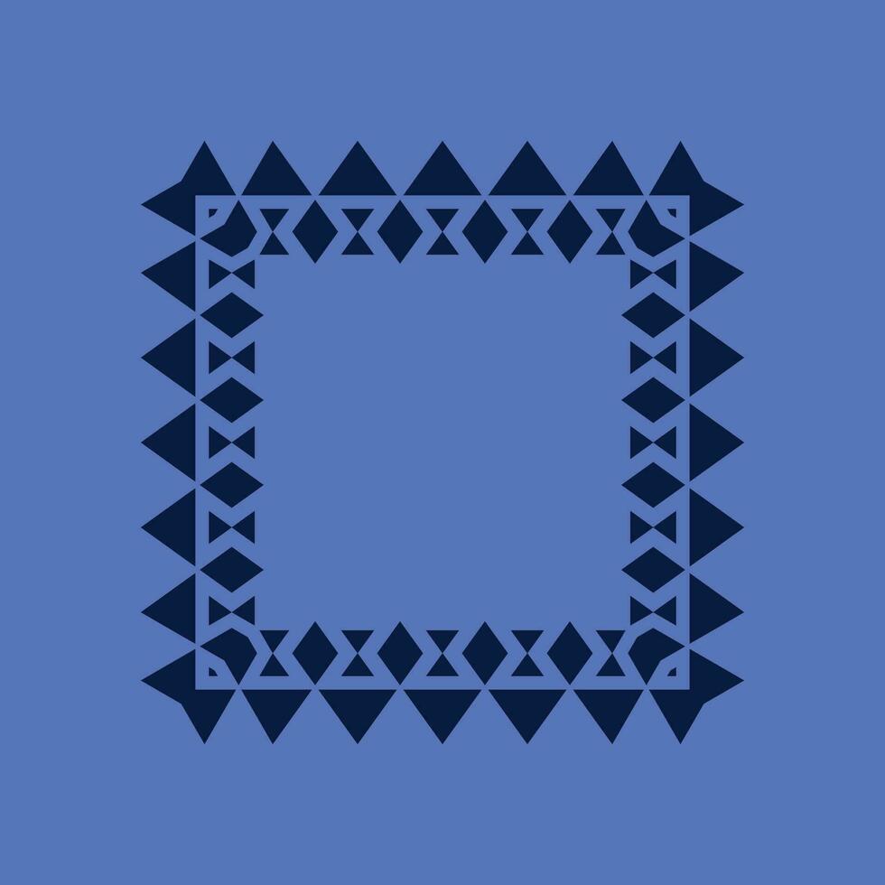 abstract art decorative square ornamental pattern frame vector