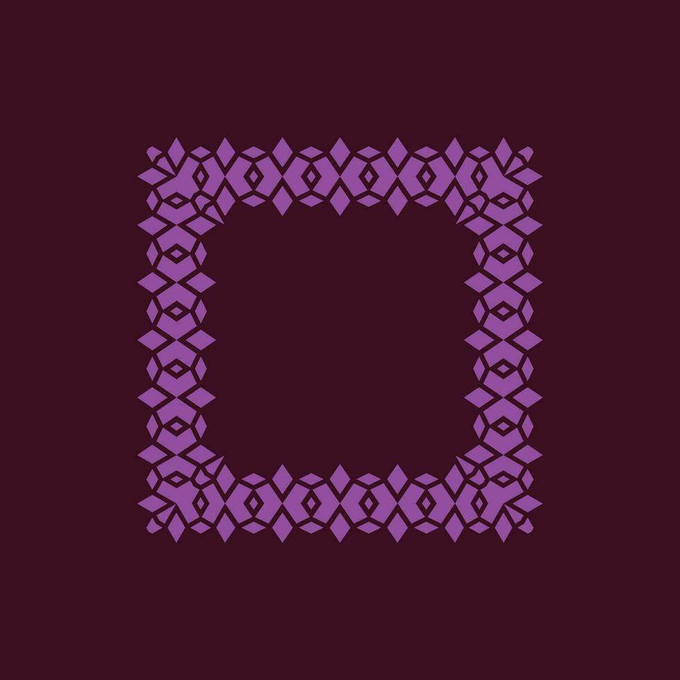 abstract art decorative square ornamental pattern frame vector