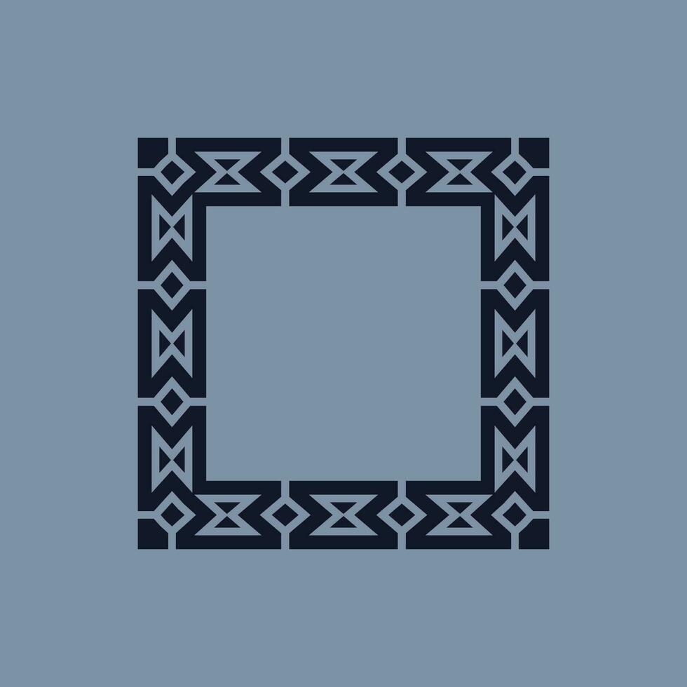 abstract art decorative square ornamental pattern frame vector