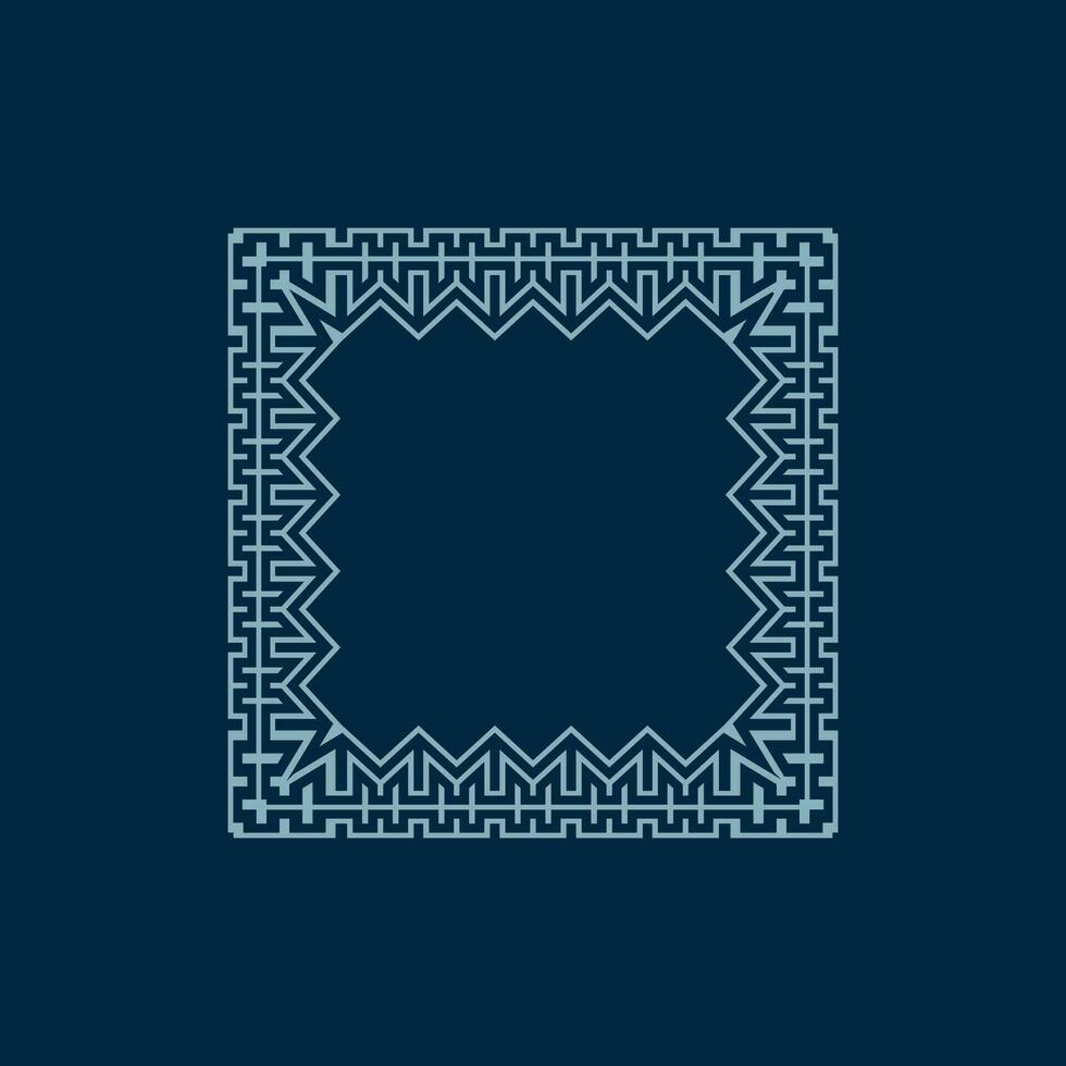 abstract art decorative square ornamental pattern frame vector