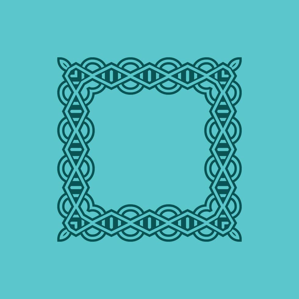 abstract art decorative square ornamental pattern frame vector