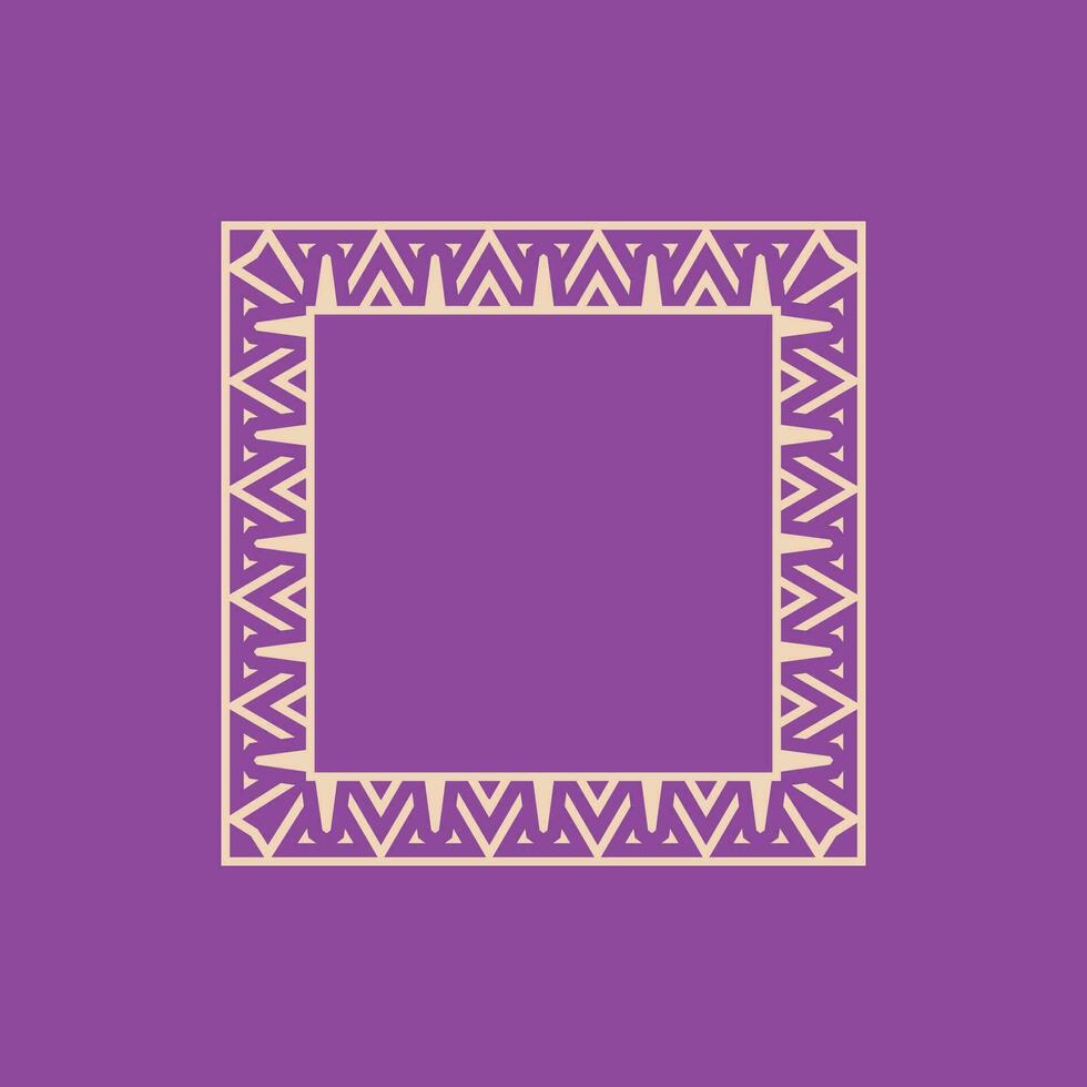 abstract art decorative square ornamental pattern frame vector