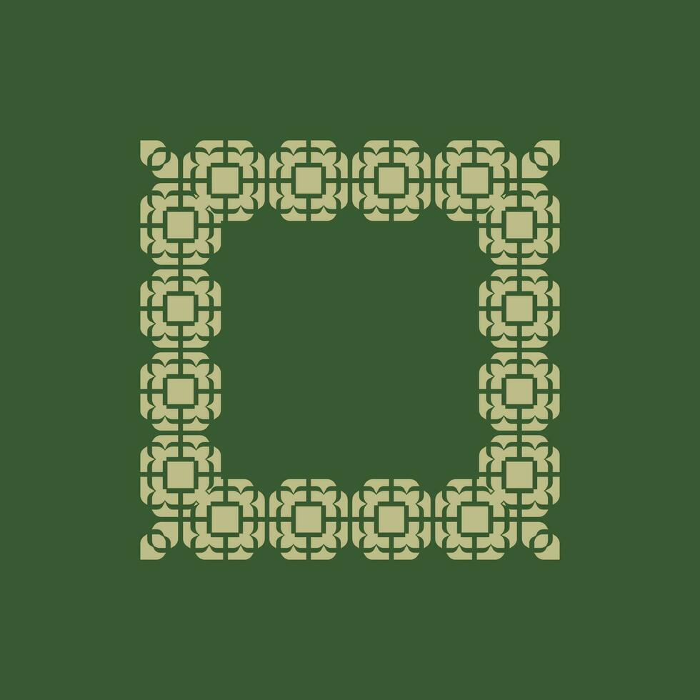 abstract art decorative square ornamental pattern frame vector