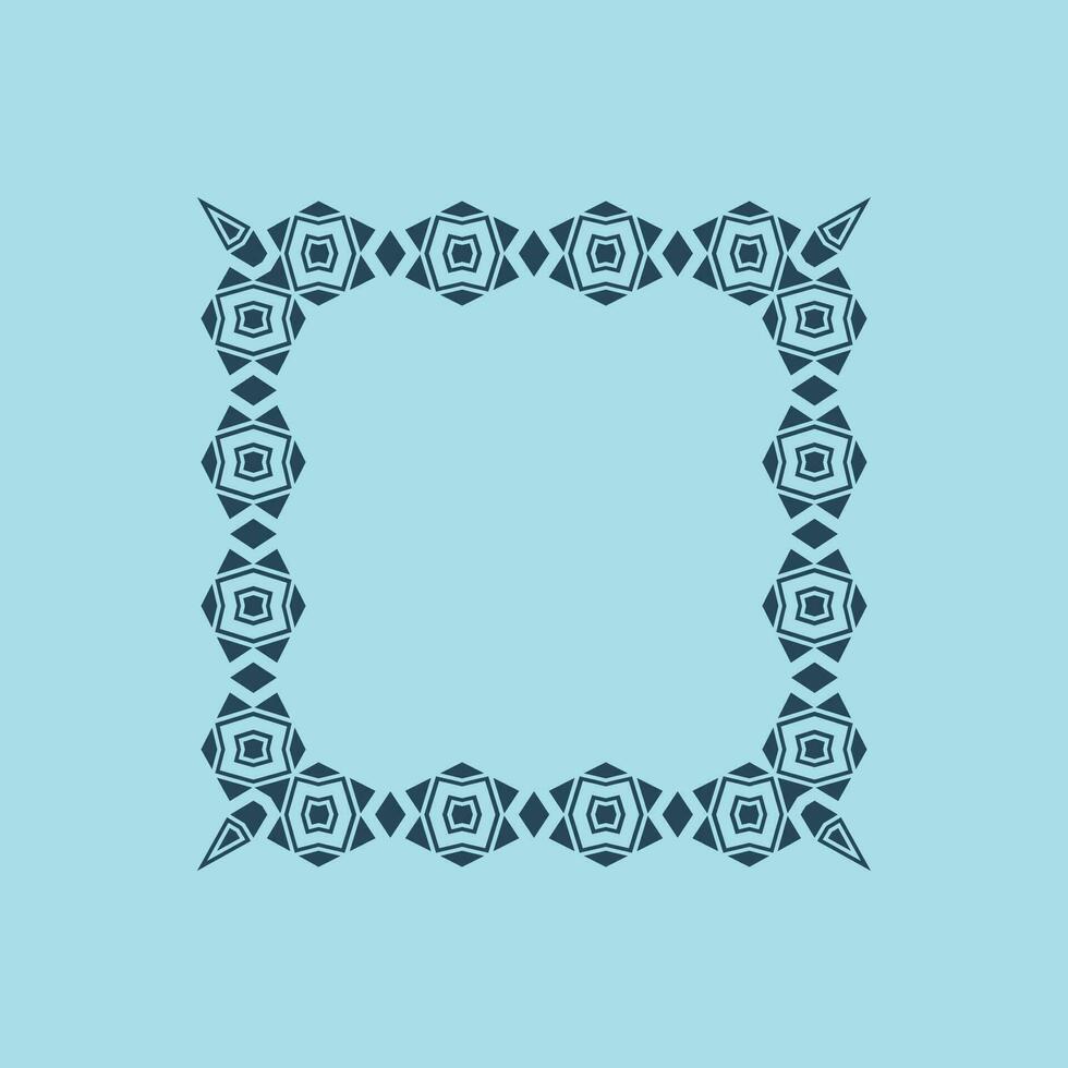 abstract art decorative square ornamental pattern frame vector