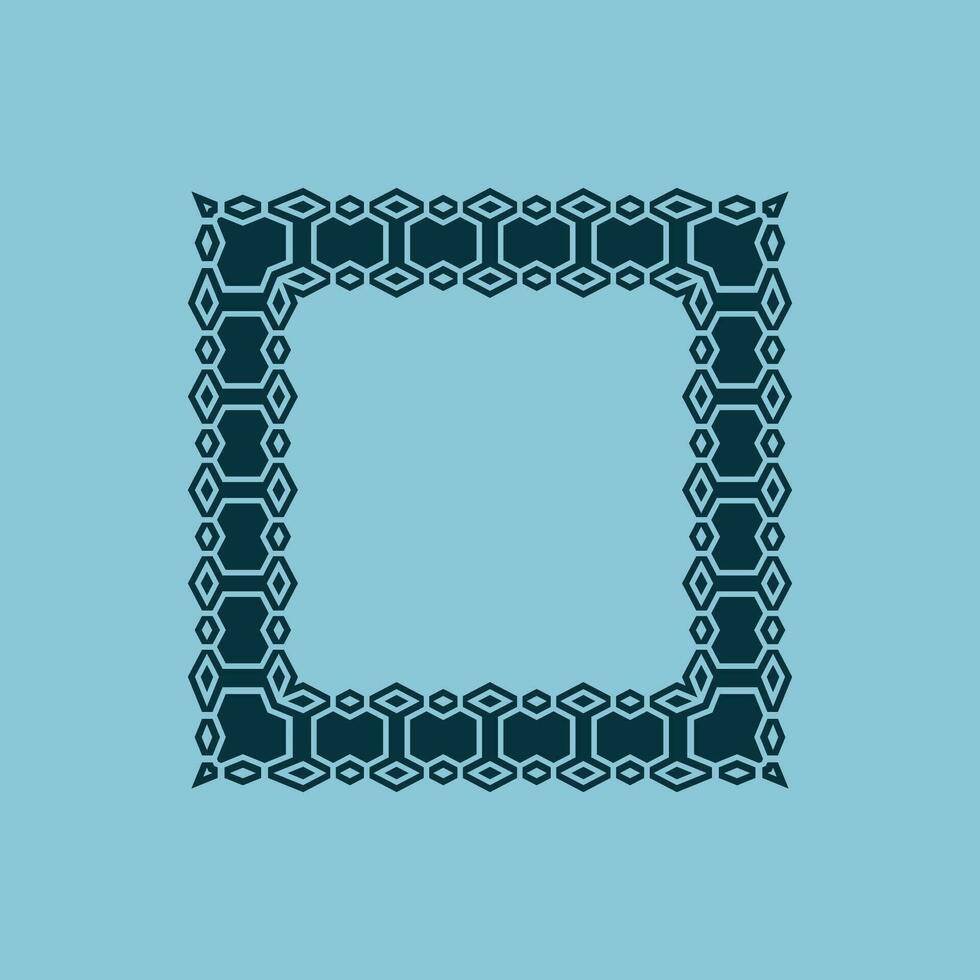 abstract art decorative square ornamental pattern frame vector