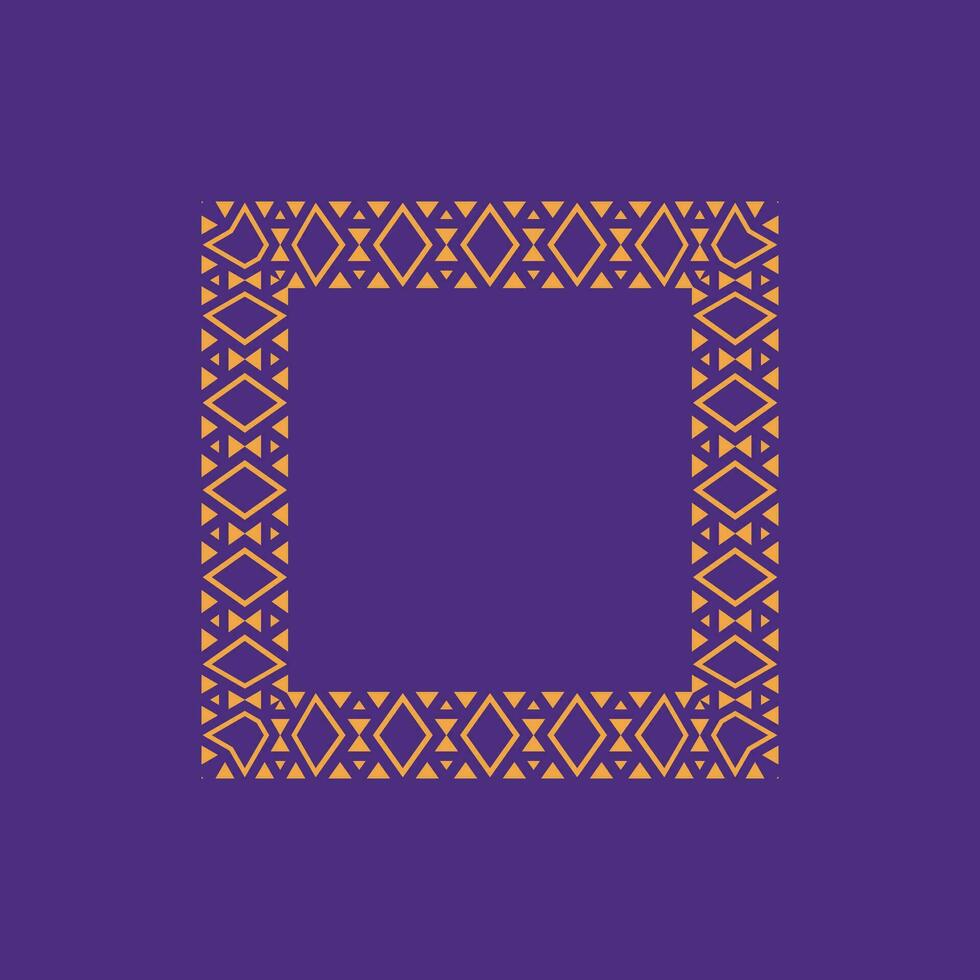abstract art decorative square ornamental pattern frame vector