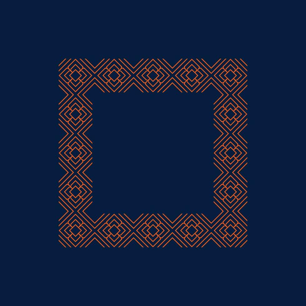 abstract art decorative square ornamental pattern frame vector