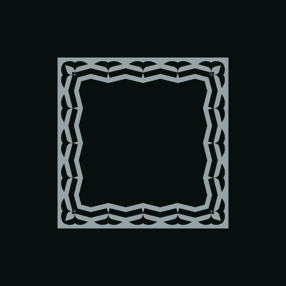 abstract art decorative square ornamental pattern frame vector