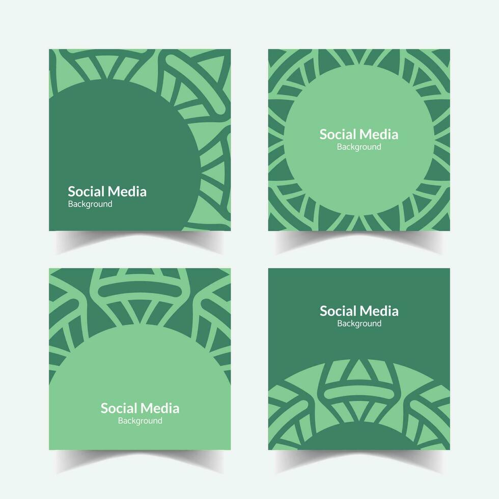 abstract ornamental pattern square background social media template vector