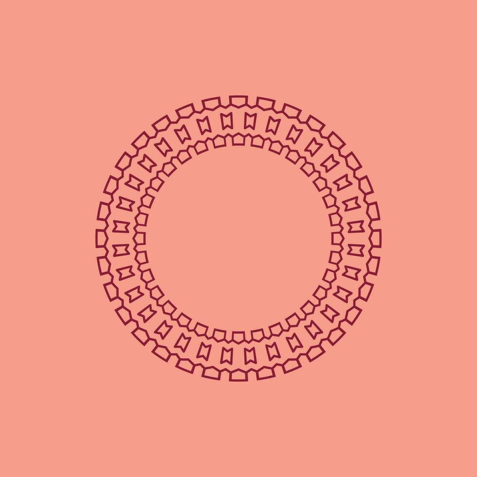 abstract art decorative circle ornamental pattern frame vector