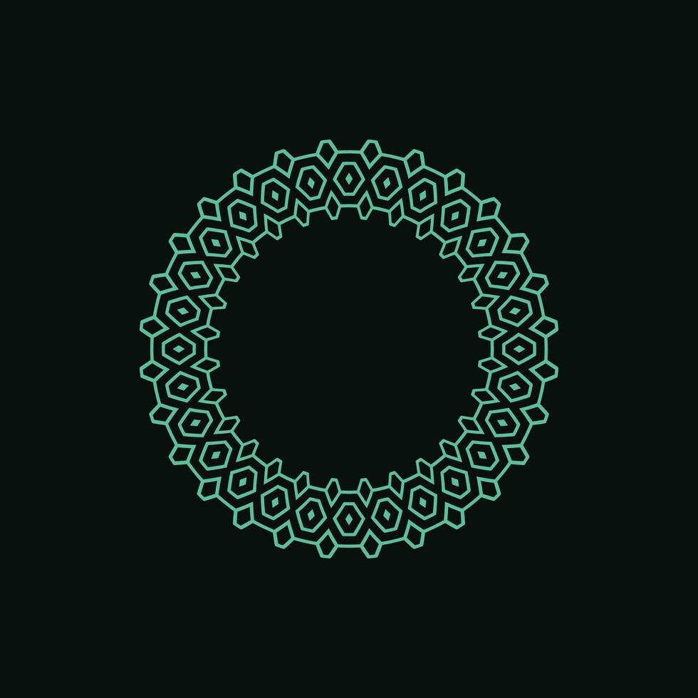 abstract art decorative circle ornamental pattern frame vector