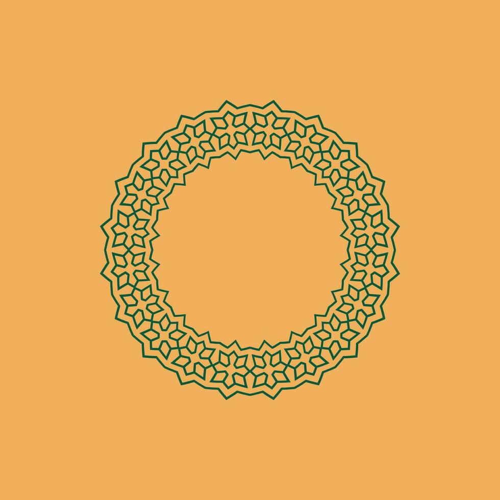 abstract art decorative circle ornamental pattern frame vector