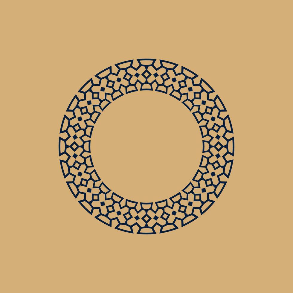abstract art decorative circle ornamental pattern frame vector