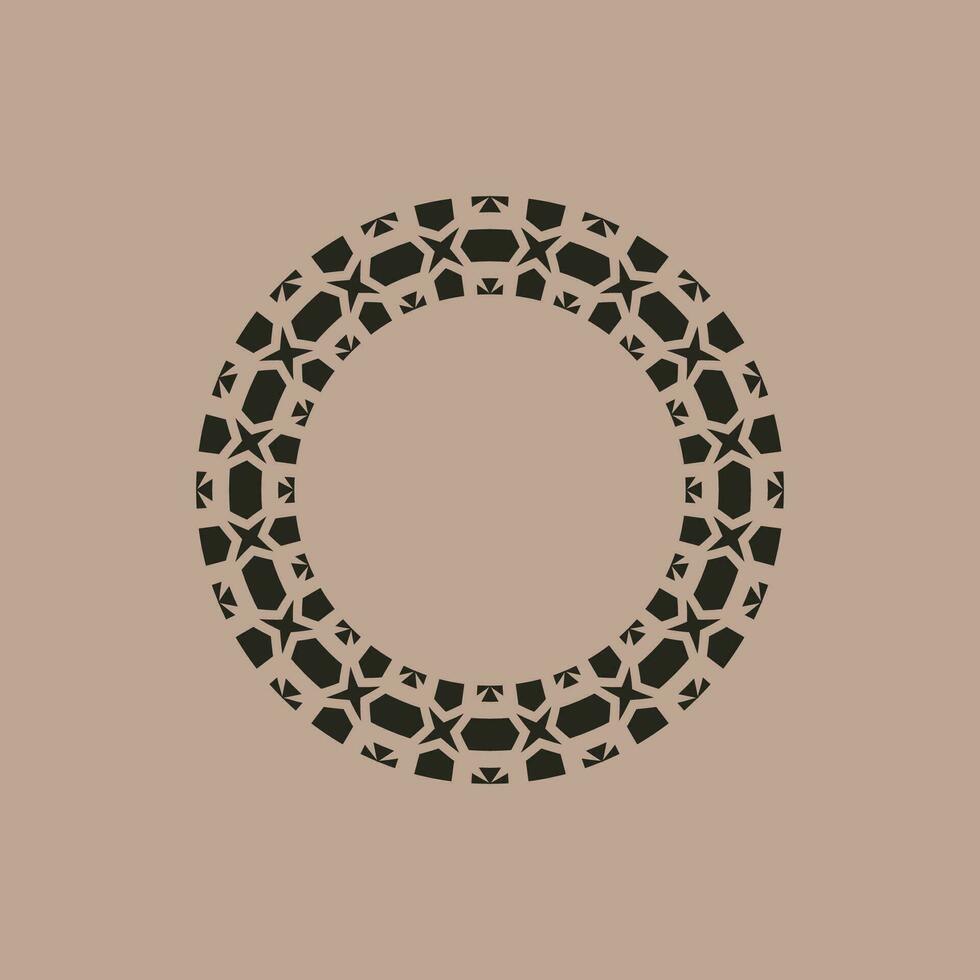 abstract art decorative circle ornamental pattern frame vector