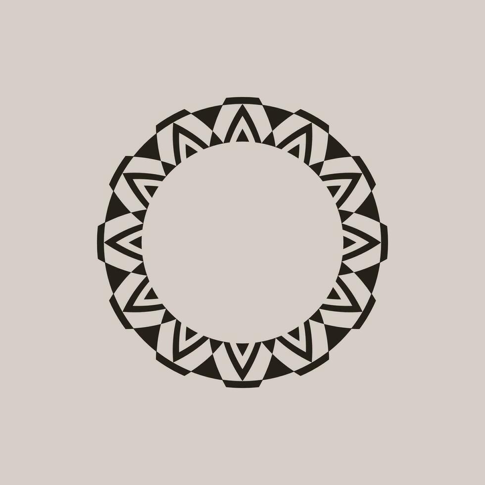 abstract art decorative circle ornamental pattern frame vector