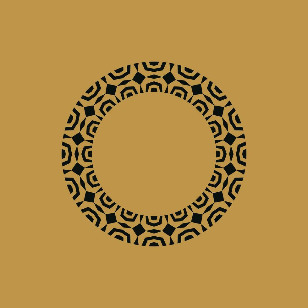 abstract art decorative circle ornamental pattern frame vector