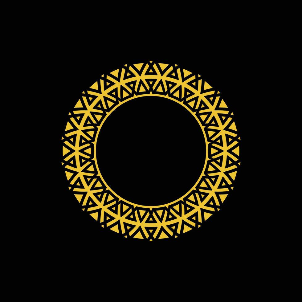abstract art decorative circle ornamental pattern frame vector