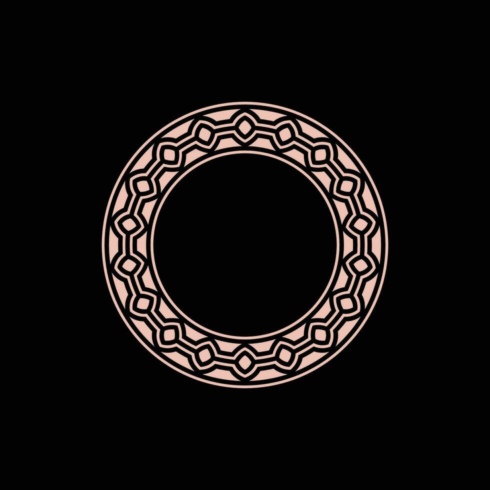 abstract art decorative circle ornamental pattern frame vector