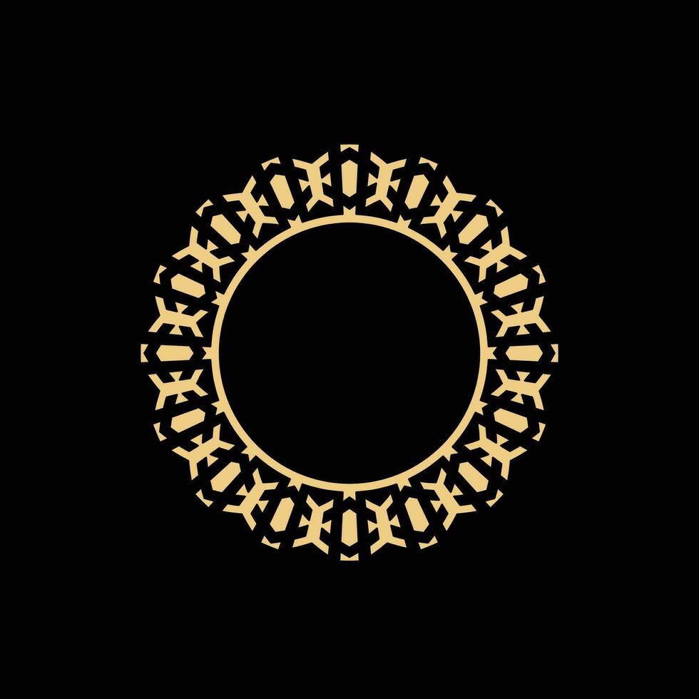 abstract art decorative circle ornamental pattern frame vector