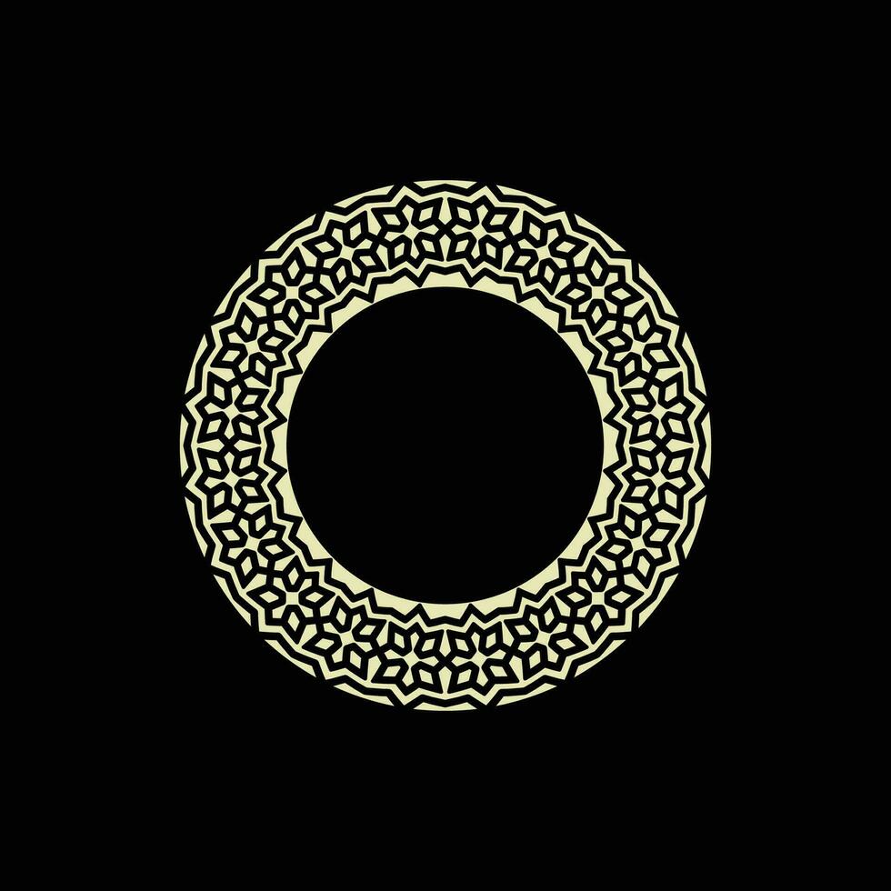 abstract art decorative circle ornamental pattern frame vector