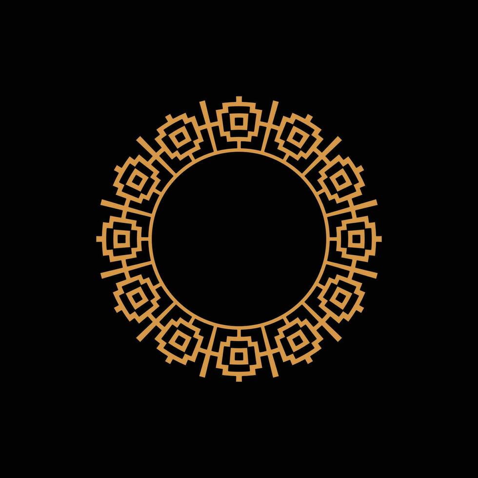 abstract art decorative circle ornamental pattern frame vector