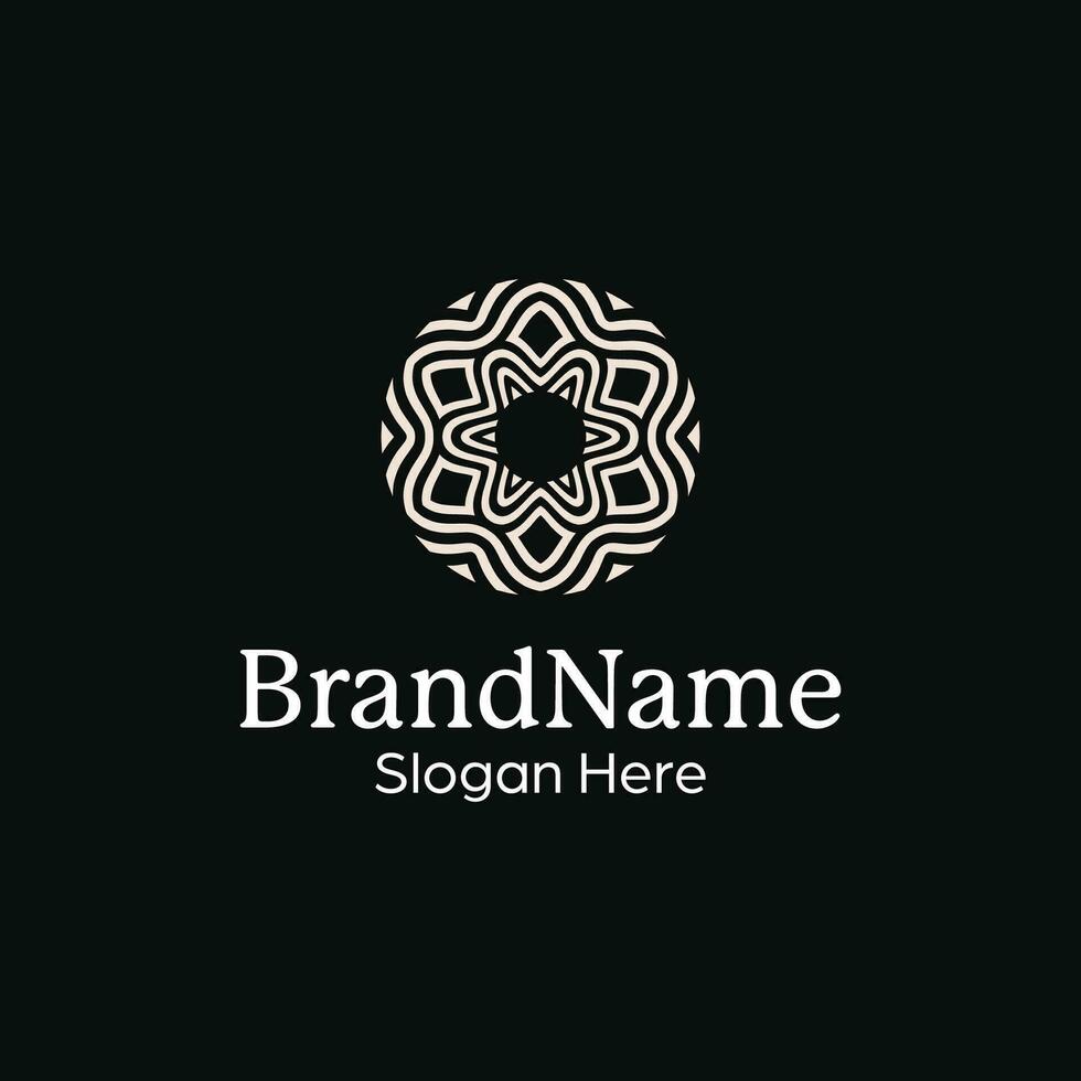 premium and luxury abstract ornamental pattern mandala modern logo vector