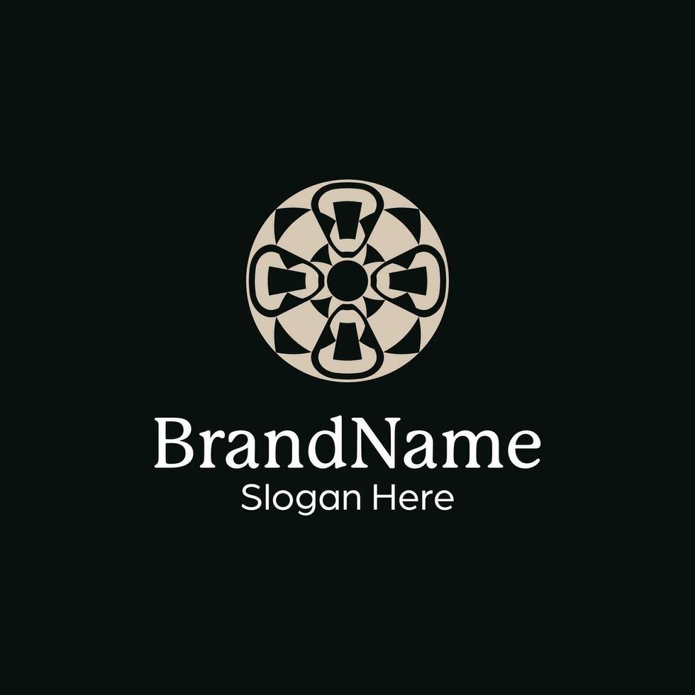 premium and luxury abstract ornamental pattern mandala modern logo vector