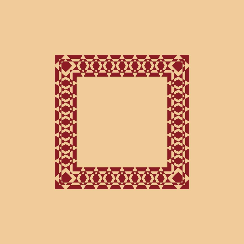 abstract art decorative square ornamental pattern frame vector