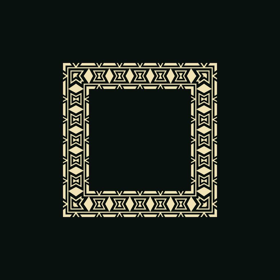 abstract art decorative square ornamental pattern frame vector