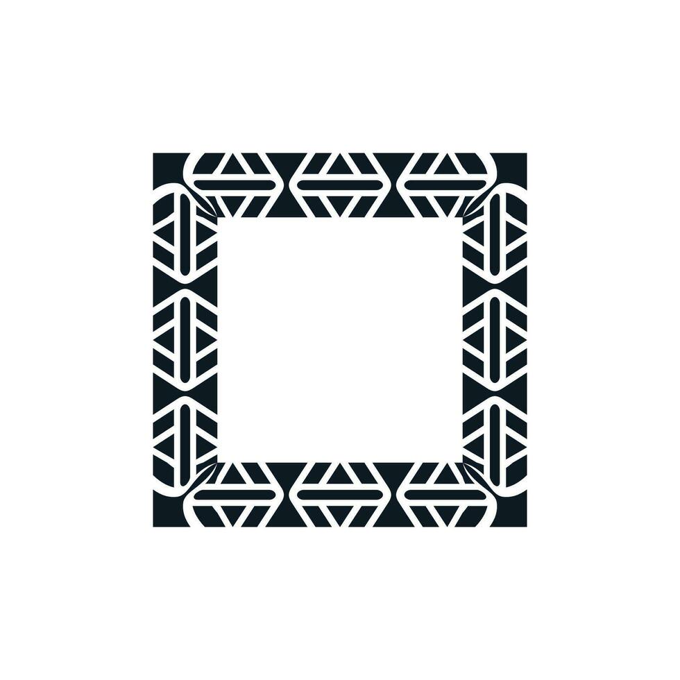 abstract art decorative square ornamental pattern frame vector