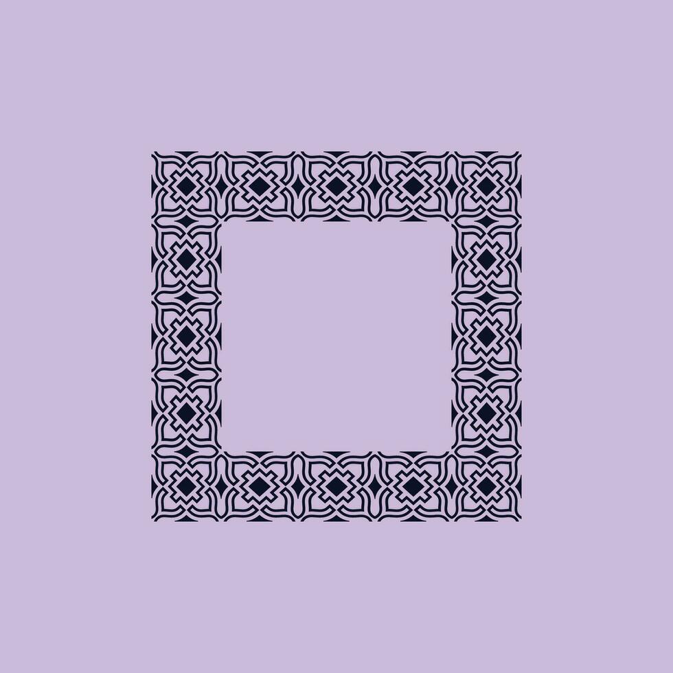 abstract art decorative square ornamental pattern frame vector
