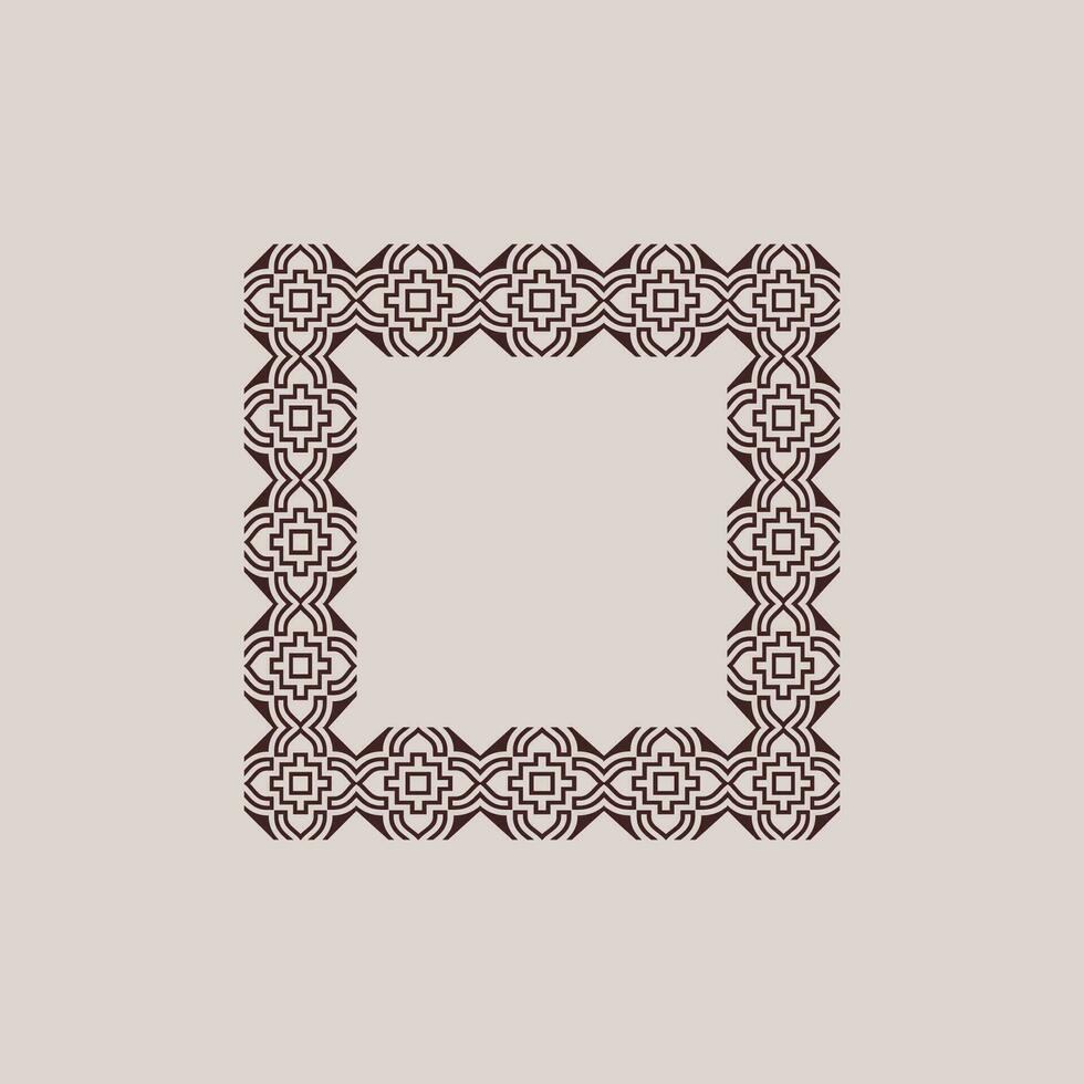 abstract art decorative square ornamental pattern frame vector