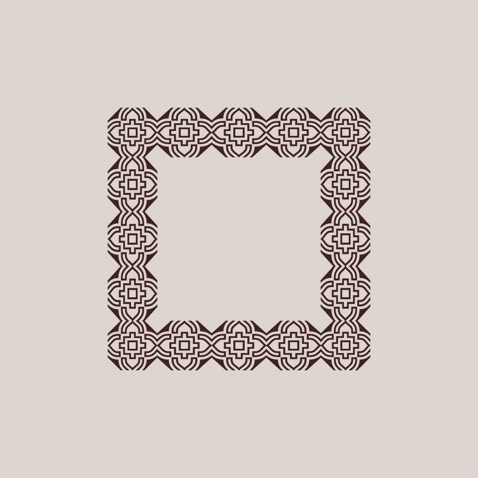 abstract art decorative square ornamental pattern frame vector