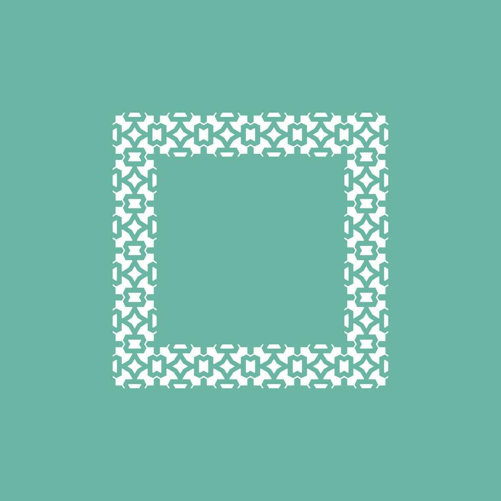 abstract art decorative square ornamental pattern frame vector