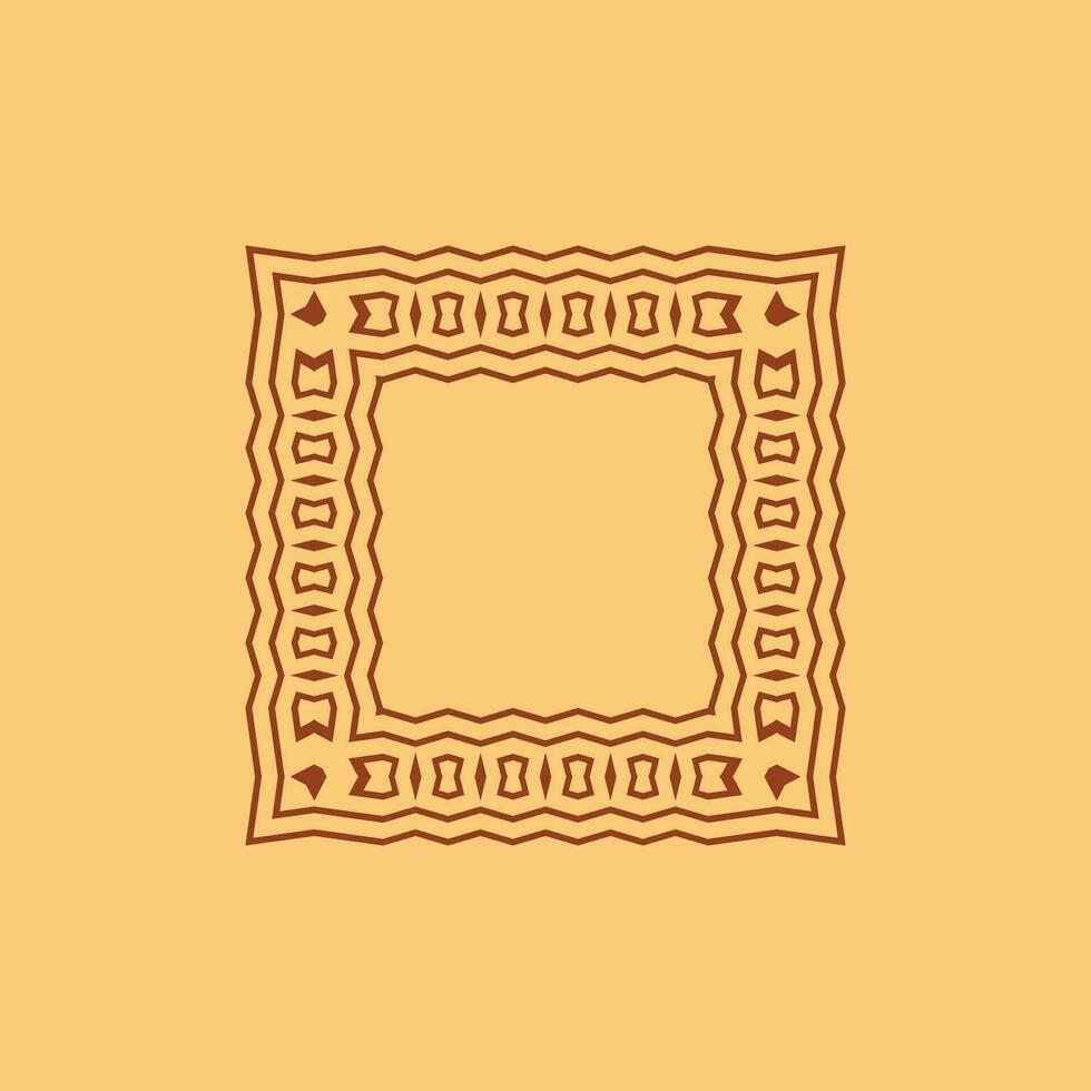 abstract art decorative square ornamental pattern frame vector