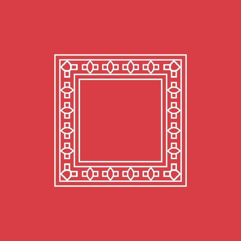 abstract art decorative square ornamental pattern frame vector