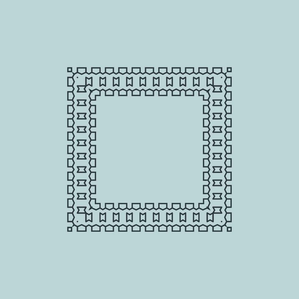 abstract art decorative square ornamental pattern frame vector