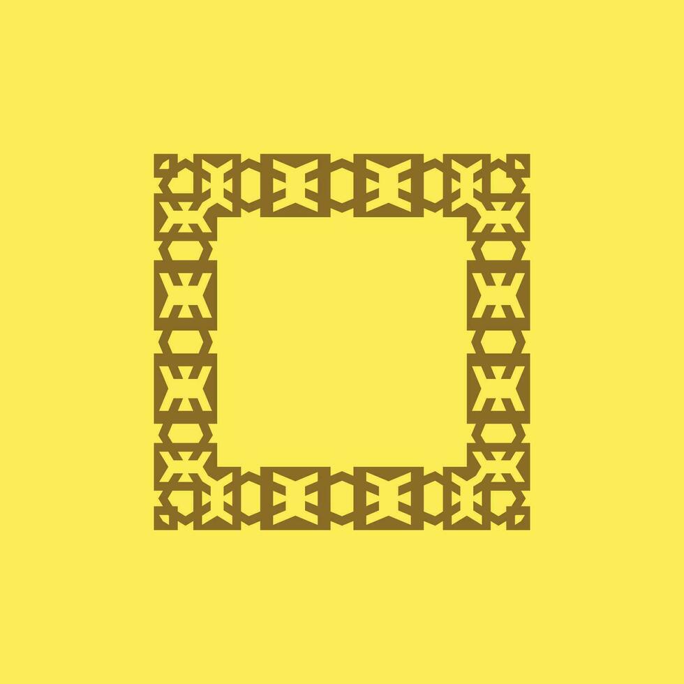 abstract art decorative square ornamental pattern frame vector